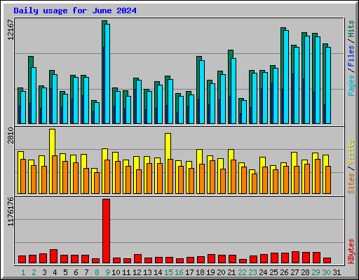 Daily usage for June 2024