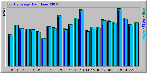 Hourly usage for June 2015