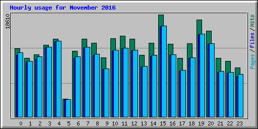 Hourly usage for November 2016