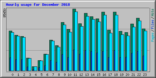 Hourly usage for December 2018