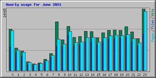 Hourly usage for June 2021
