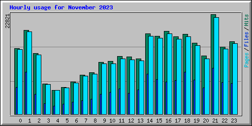 Hourly usage for November 2023