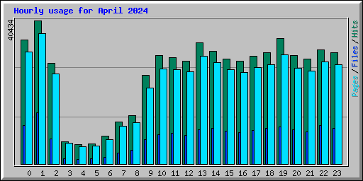 Hourly usage for April 2024