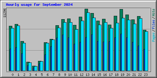 Hourly usage for September 2024
