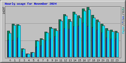 Hourly usage for November 2024